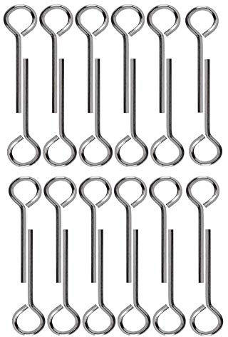 ANTFEES 5/32” Standard Hex Dogging Key with Full Loop, Allen Wrench Door Key for Push Bar Panic Exit Devices, Solid Metal - 24 Packs