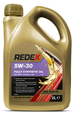 REDEX 5w-30 C3 Fully Synthetic Engine Oil for BMW VAUX MB, 2Litre