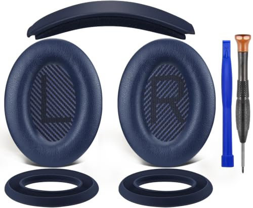 SOULWIT Ersatz Ohrpolster + Weiche Silikon-SchutzhüLle Tasche Kombination für Bose QuietComfort 35 (QC35) und Quiet Comfort 35 II (QC35 II), QC45 Over-Ear Kopfhörern