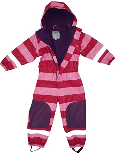 MAYLYNN Schneeanzug Regenoverall Rosa Mädchen warm gefüttert Fleece Gr. 98