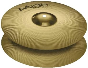 Paiste 101 Brass Series 14-Inch Medium Sustain Hi-Hat Cymbal Pair (0144014)