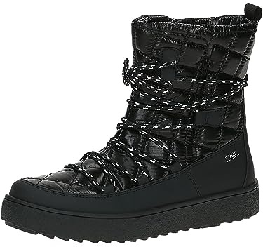 CAPRICE Damen Winterstiefeletten zum Schnüren Airmotion Gefüttert mit Reißverschluss Weite G, Schwarz (Black Comb), 41 EU