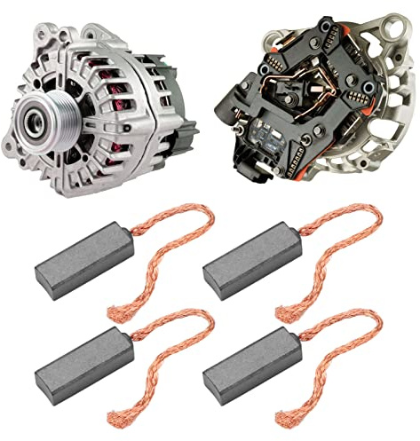 Juego de escobillas reguladoras de alternador de 4 piezas, escobilla de carbón PX602 PX60 092950 300722 92950 Reemplazo de cepillo de motor eléctrico generador para Bosch