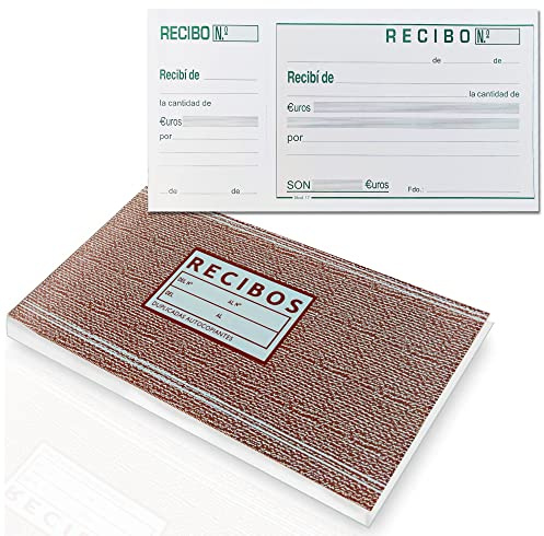 Témoignage Reçus de Paiement de 100 feuilles. Bloc de reçu avec protection découpée. bons de réception de livraison pour location ou encaissements. Carnet de papier avec copie matricielle. (1)