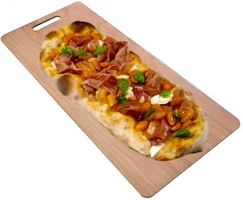 cosedacasa Pala Roma per pizza a metro in legno di betulla tagliere vassoio rettangolare da pizzeria pinza max ristoranti Made in Italy (Pala pizza 60x40 cm)