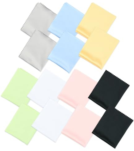 Brillenputztücher, 14 Stück Brillenputztuch in 7 Farben: Mikrofasertücher zum Abwischen und Reinigen von Brillen,Handys,Kameras,Bildschirmen