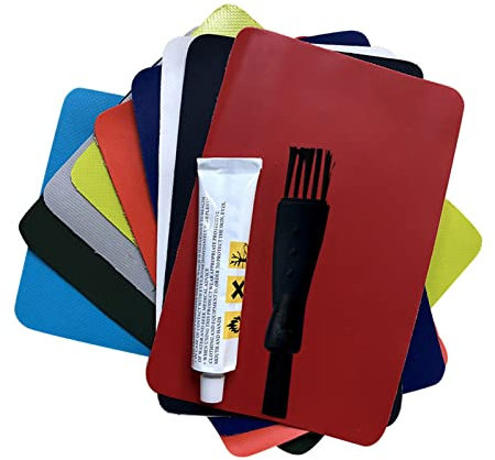 6 Pcs Heavy Duty Repair Patches Glue Set, Bouncy Castle Repair Kit, Airbed Repair Kit, PVC Repair Adhesive Inflatable Boat Patch Glue Repair Kit For Kayaks Swimming Pools Water Beds