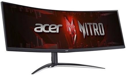 acer Nitro XZ452CUV Gaming Monitor 44,5 Zoll (113 cm Bildschirm) DQHD, 165Hz, 4ms(GTG), 2xHDMI 2.1, DP 1.4, Curved, höhenverstellbar, FreeSync Premium Pro