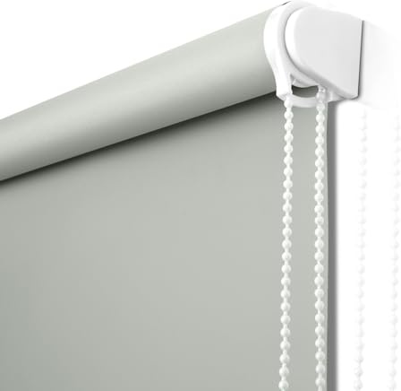 NUTRO CHILL Blackout Roller Blinds, Window Shades Blackout with Thermal Insulated, UV Protection Fabric Window Shades for Home and Office, Easy to Install（48 W x 68 L, Light Grey）