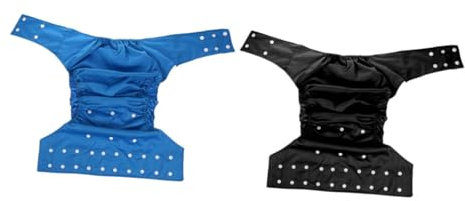Mobestech 2stücke Wiederverwendbare Auslaufsichere Windelhose Für Erwachsene Waschbar Mit Klebebändern Atmungsaktiv Für Hause Und