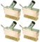 Lot de 4 brosses à joints anti-mauvaises herbes en mousse - Brosse à joints - Grattoir contre les mauvaises herbes - Sans manche - Brosse de jardin - Brosse en acier pour mousse et mauvaises herbes