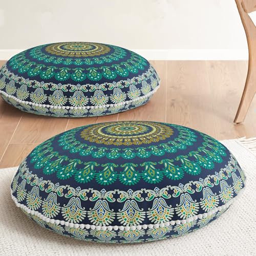 Codi Floor Pillows 2 Pack, Large Meditation Cushions for Adults, 32-inch