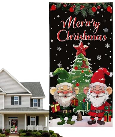 Weihnachts-Foto-Schild-Hintergrunddekoration, Weihnachts-Türabdeckung, Weihnachtshintergrund, Weihnachtshintergrund | Banner, Zubehör für Weihnachtsferienszene für Balkon