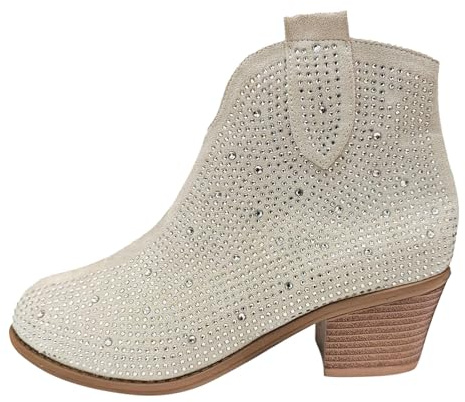 TYUIOP Wide Calf Boots Women's mid Calf Boots line Dancing for Women Comfy for Women Suede Ankle Cowboy Cow Girl Fancy Dress high Heel Long A White