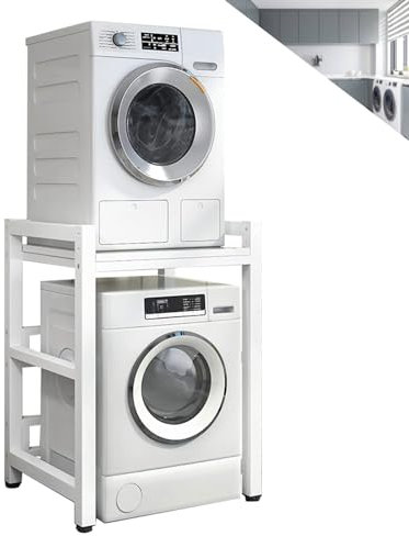 Laundry Room Storage Rack Over Washer Dryer Stand Cabinet with 400kg Capacity Ideal for Drum Washing Machine Bathroom Kitchen Balcony nization
