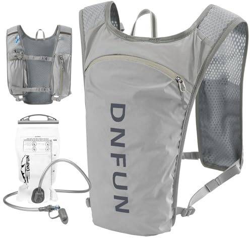 DNFUN Running Vest Women Men Lightweight 5L Running Hydration Vest with Water Bladder Phone Holder Hydration Backpack for Trail Running Marathon