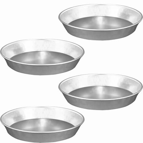 Sicignano | Set 4 Tortiera Conica Bassa in Alluminio 99,5%, Diametro 20 cm, Ideale per Torta, Pastiera, Crostata e Dolci al Forno, Riutilizzabile, Riciclabile