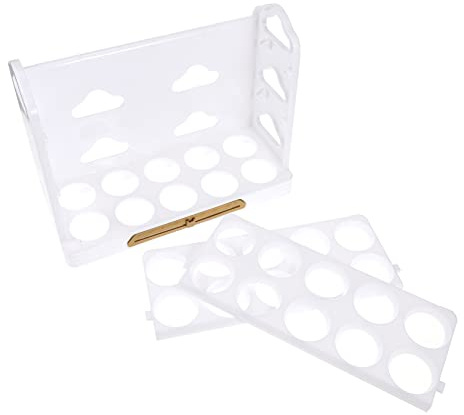 Housoutil Huevera Gallina Refrigerador Soporte Huevos Almacenamiento Vertical Huevos