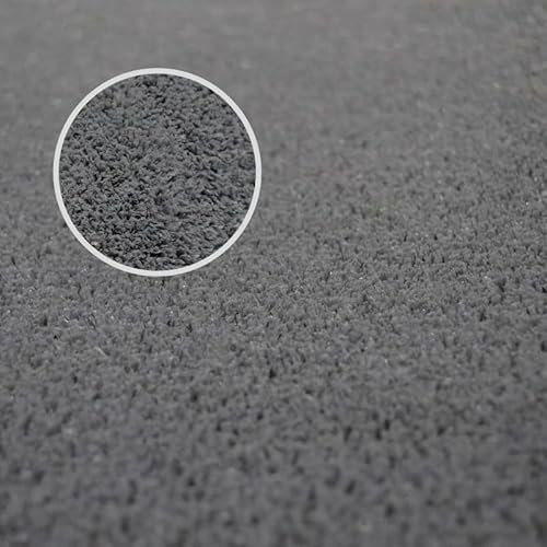 Kunstrasen Spring GRAU | Dicht und weich | Angenehm zu verwenden | Wetterbeständig | Ideal für Balkone, Terrassen und Gärten (2x2)