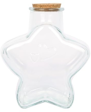 Magic Season Bottiglie decorative in vetro con tappo in sughero, 750 ml, a forma di stella a cinque punte, set da 1