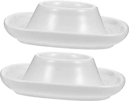 HOLIDYOYO Platos para Huevos Portahuevos De Cerámica Duraderos Fáciles De Usar y Elegantes
