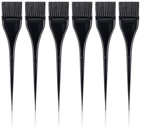 6 Pcs Hair Dye Brushes, Professional Color Brushes for HairStylist, Reusable Color Tint Applicator, Hair Coloring Dying Brush for Women Men Salon Use, Home DIY Dyeing