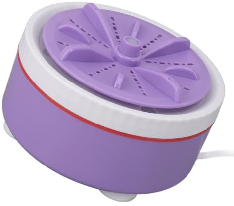 Hamwesh Lavatrice Portatile, Rondella di Mini con Alimentazione USB Compatta con Funzione Regolabile a Tempo per Piccoli Vestiti (Viola)