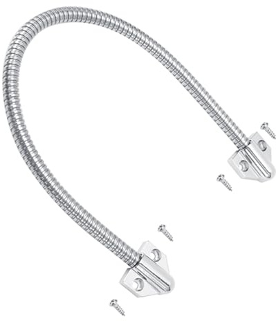 YWBL-WH Bucle de Puerta Anticorrosivo, Resistente y Fuerte, Protector de Cable de Bucle de Aleación de Zinc de 15,7 Pulgadas, Tubo de Cuello de Cisne Flexible, Fácil Instalación con tornillos.
