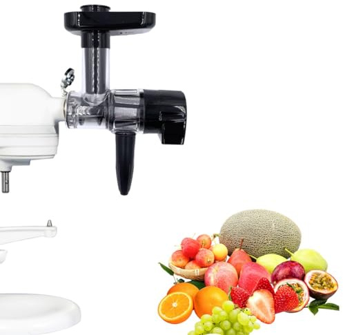 URPIZY Extracteur de jus pour blender - Centrifugeuse à mastication lente avec séparation du jus et du marc - Compatible avec tous les modèles - Matériau PP - Pièces amovibles pour un nettoyage facile