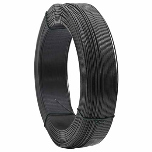 Genérico Alambre para Atar Vallas Acero Gris Antracita 250 m 0,9/1,4 mm,Bricolaje,Vallas de jardín,Accesorios para rejas y vallas-144475