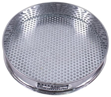 Wezalget Tamiseur De Terre | Diamètre 20 cm Filtre À Maillage Fin | Grille de Criblage à Trous Ronds de 7.5 mm pour Roches - pour Farine de Haricot Pâtisserie Extérieur Maison et Usage Commercial