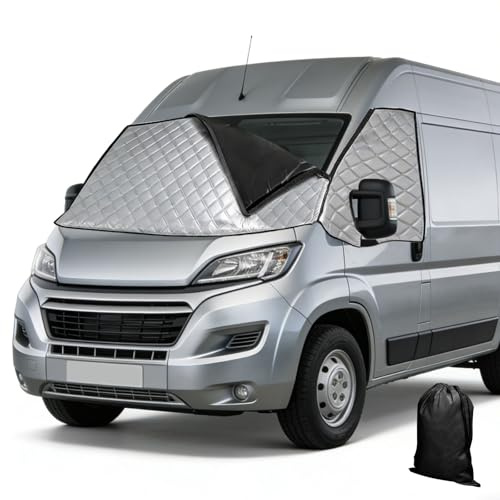 Tapis de fenêtre thermique extérieur pour Peugeot Boxer, Citroën Jumper, Fiat Ducato X250/290 2006-2025, épais et amovible, protection solaire, anti-gel, grêle
