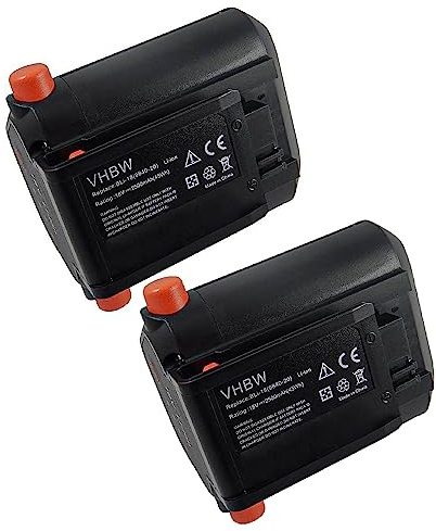 vhbw 2x batteria compatibile con Gardena THS Li-18/42 (8881-20) rasaerba cesoie tagliasiepi 2500mAh 18V Li-Ion