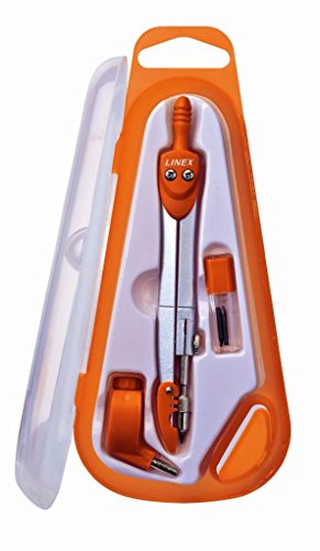 Linex Schulzirkel-Set, Schenkelmaß 120 mm, 2 Ersatzminen, 1 aus 4 Farben