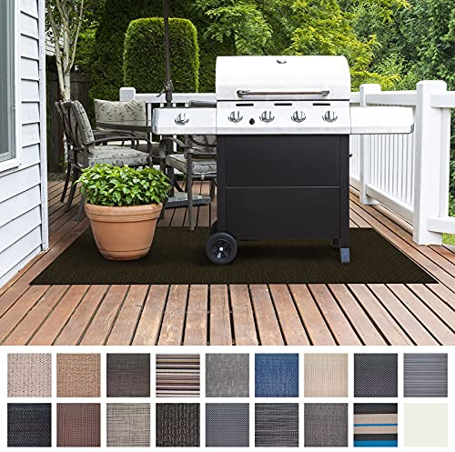 Floordirekt Grillmatte Bodenschutz Grillteppich, Grillunterlage, Grillschutzmatte für Gasgrill & Holzkohlegrill für Outdoor und Garten - 90 x 120 cm Mantua