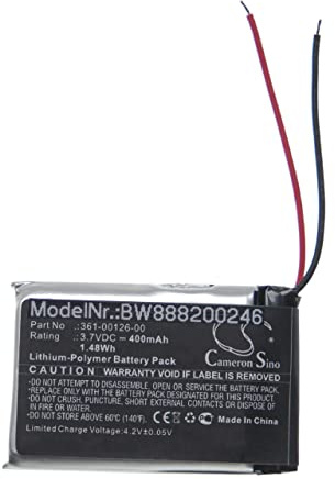 vhbw Akku kompatibel mit Garmin Tactix Delta Smartwatch Uhr Fitnessarmband (400mAh, 3,7V, Li-Polymer)