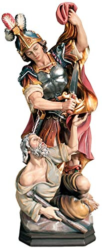Heiligenfigur Heiliger Martin von Tours H 20 cm Mönch Schutzpatron Holzfigur Statue aus Ahornholz