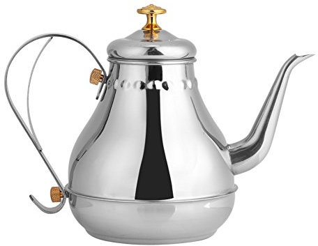 Teefilterkanne, 1,2L Edelstahl Schwanenhals Ausgießer Kaffee Tropfkessel Teefilterkanne Indoor