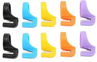 Eujgoov 10pcs Plastic Sewing Thread Cutter Ring Cutter Ring Line Finger Cutting Tool for Cutting Yarn