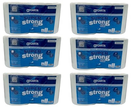2 rotoloni asciugatutto SuperStrong 800 2veli micro incollati 800 strappi CF CARTA