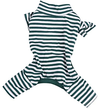 Sosoport Hundepyjama Gestreift Für Kleine Hunde Baumwoll-Jumpsuit Für Winteraktivitäten Xs Bequem Langlebig Für Und Fotoshootings