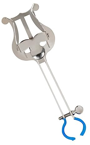 HEMOTON Tragbarer Silberner Notenclip aus Eisen für Trompete mit Verschleißfestem Design Einfach Verstellbarer Musiknoten Ausschnitt für Bequeme Notenlesung im Marsch