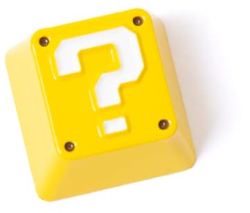 Question Block Keycap for Mechanical Gaming Keyboard Cherry MX Profile, ESC R4 Height- Metal