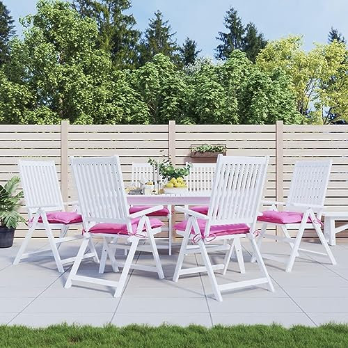 ZEYUAN Stuhlkissen 6 STK. Rosa 50x50x7 cm Oxford-Gewebe, Sitzkissen, Stuhlpolster, Stuhl Kissen, Sitzpolster, Chair Cushion, Stuhlauflage