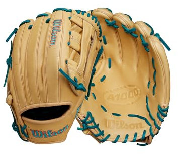 Wilson Herbst 2024 A1000® DW5 Infield Baseball-Handschuh, 30,5 cm, Blond/Blaugrün/Orange, für Linkshänder