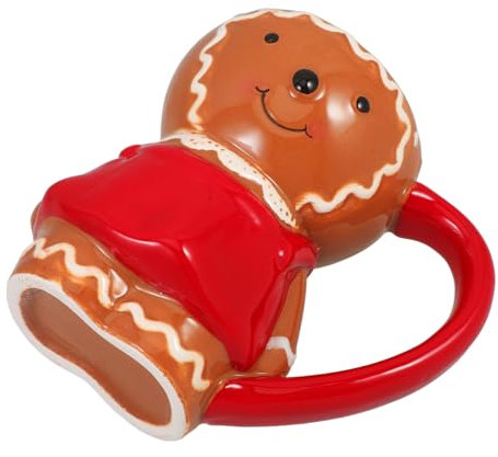 KITANDOVE Lebkuchenbecher Keramik Weihnachtlicher Kaffeebecher Teebecher Milchbecher Für Zuhause Büro