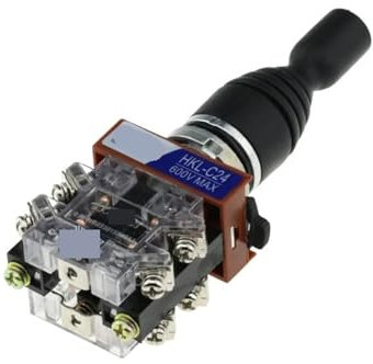 Interruptor con palanca de mandos Monolever, interruptor maestro cruzado basculante, 2 vías, 4 vías, reinicio automático, bloqueo automático, 2NO, 4NO, tamaño del orificio 22mm, HKL-C12 C22 C24(2 way