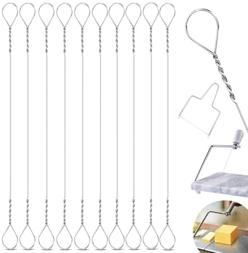 Cheese Slicer wire replacement cheese cutter wire replacement cheese cutters for block Cheese slicer kit wire Cheese Butter Cutting polished Marble Cheese Slicer Board Wire (10, StyleA)