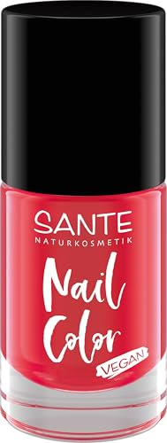 SANTE Naturkosmetik Nagellack - Blooming Coral - 8 ml - vegan, 15-Free - schnelltrocknend - langanhaltend - Finish glänzend - natürliche Inhaltsstoffe