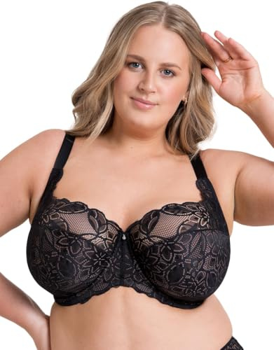 Curvy Kate Lovelace Full Cup Side Support Bra Black/Taupe 36GG